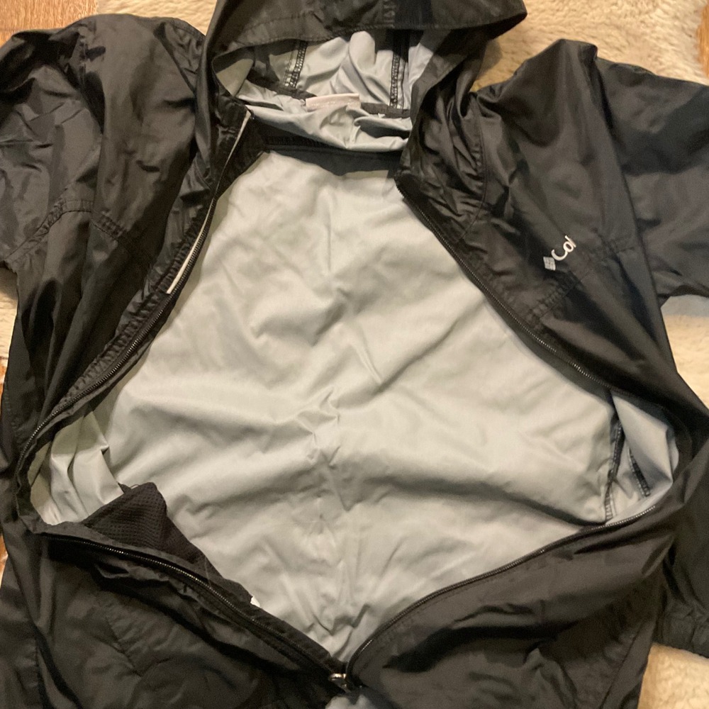 Columbia Nylon Hooded Rain Jacket Kids Size Large Lightweight Nylon - Picture 4 of 7